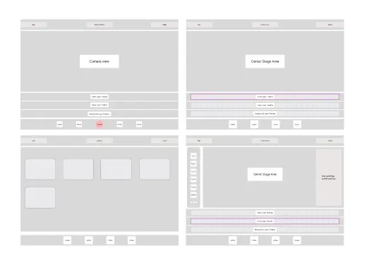Early wireframe sketch